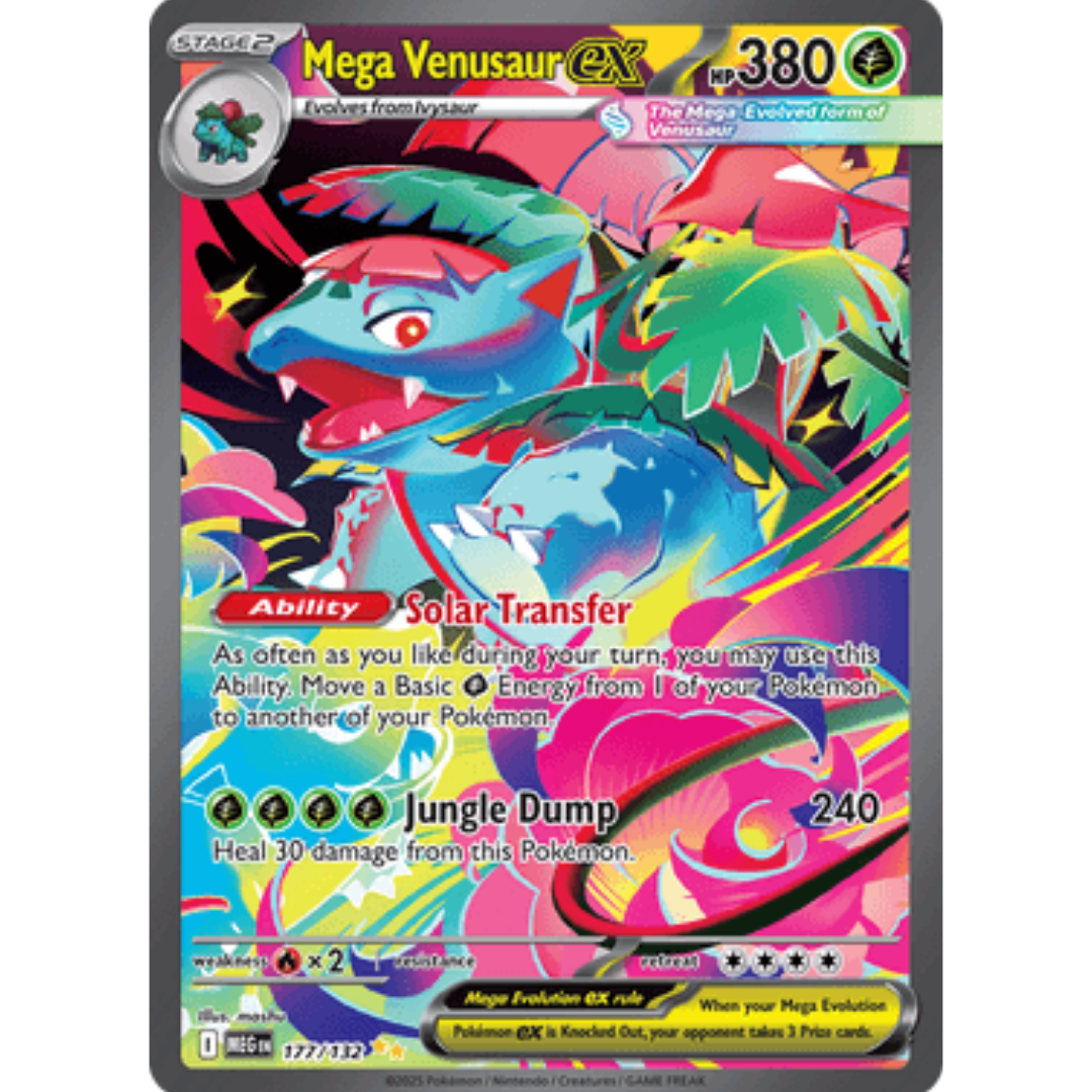 Mega Venusaur ex 177/132 - Holofoil ME01 Mega Evolution - Special Illustration Rare