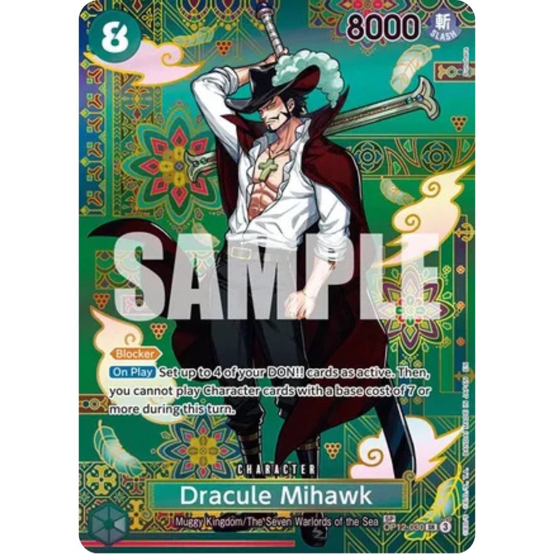 Dracule Mihawk - OP12-030 (SP) (OP12-030) - The Azure Sea's Seven Foil