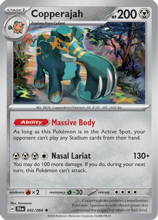 Copperajah 042 - Reverse Holofoil SV Shrouded Fable - Rare