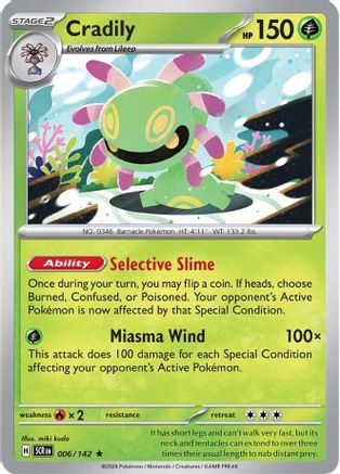 Cradily 006 - Reverse Holofoil SV07 Stellar Crown - Rare