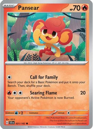 Pansear 021 - Reverse Holofoil SV07 Stellar Crown - Common