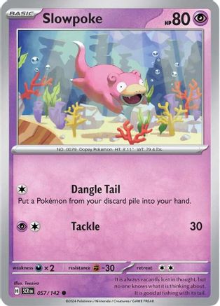 Slowpoke 057 - Reverse Holofoil SV07 Stellar Crown - Common