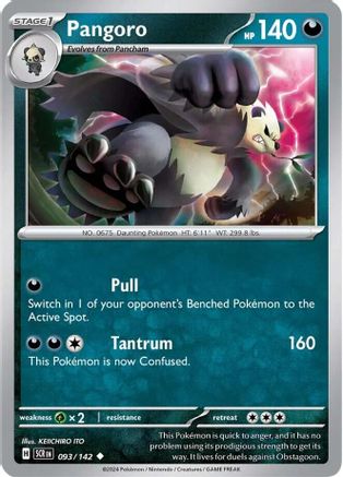Pangoro 093 SV07 Stellar Crown - Uncommon