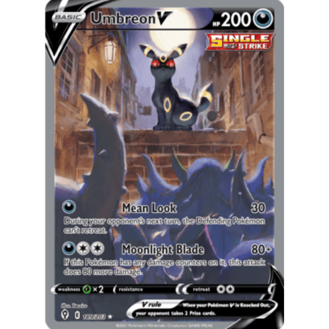 Umbreon V (Alternate Full Art) 189 - Holofoil SWSH07 Evolving Skies - Ultra Rare