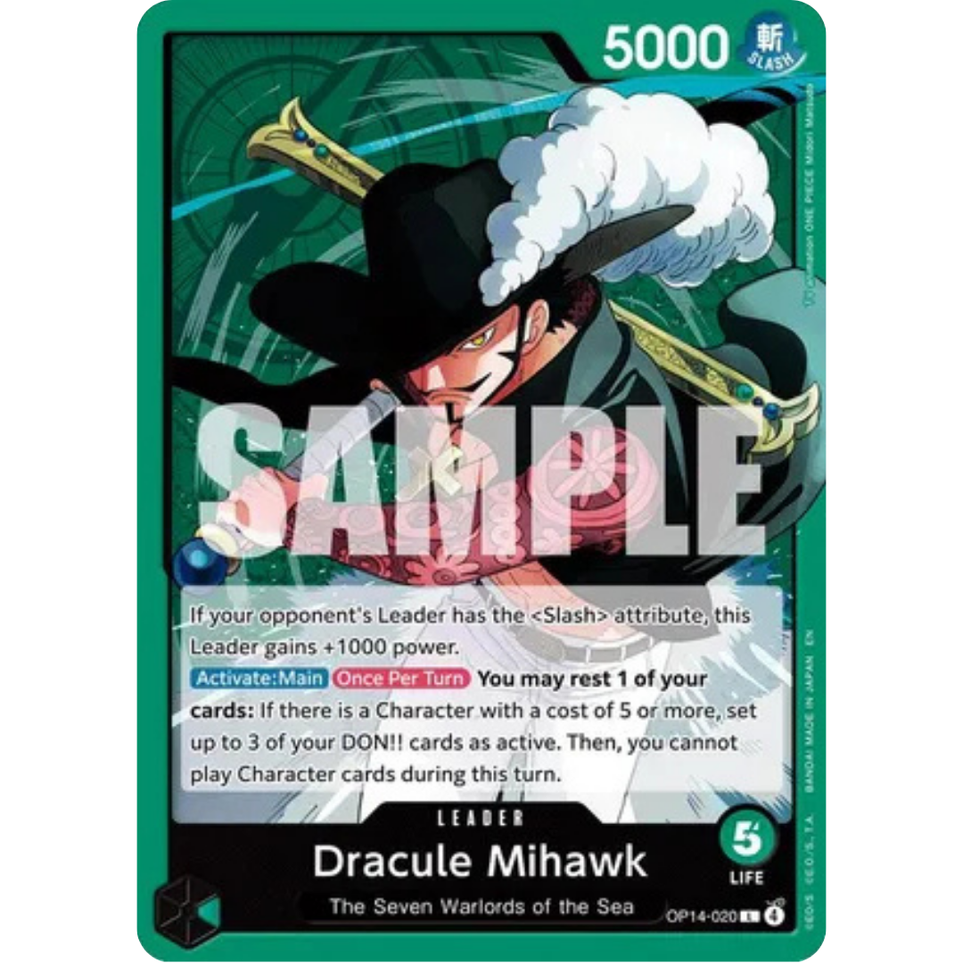 Dracule Mihawk (OP14-020) - The Azure Sea's Seven