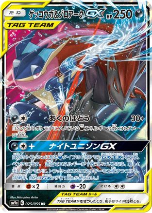 Greninja & Zoroark GX - 025/055 (025/055) - SM9a Night Unison Holofoil