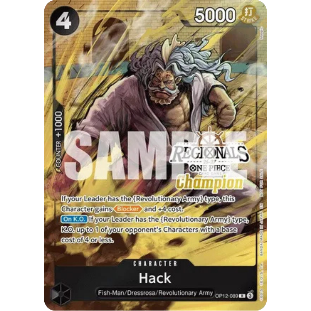 Hack (Regionals Champion Card Set 26-27) (OP12-089) - One Piece Promotion Cards Foil