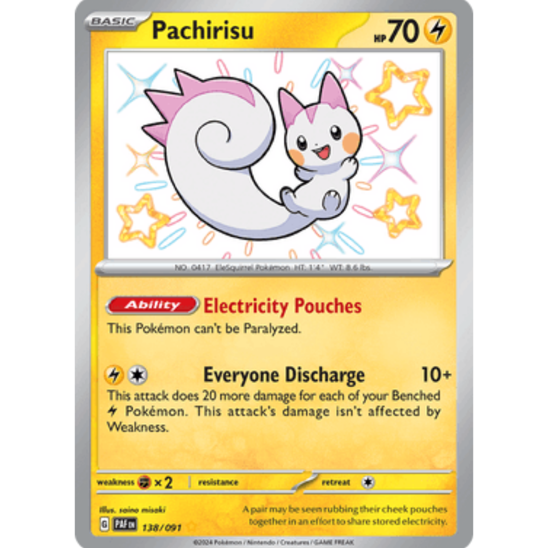 Pachirisu 138 - Holofoil SV Paldean Fates - Shiny Rare