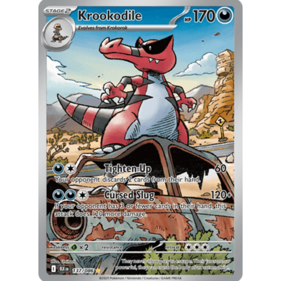 Krookodile 137/086 - Holofoil SV Black Bolt - Illustration Rare
