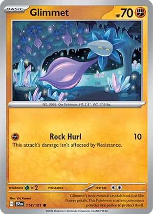 Glimmet 114 - Reverse Holofoil SV08 Surging Sparks - Common