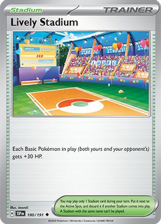 Lively Stadium 180 - Reverse Holofoil SV08 Surging Sparks - Uncommon