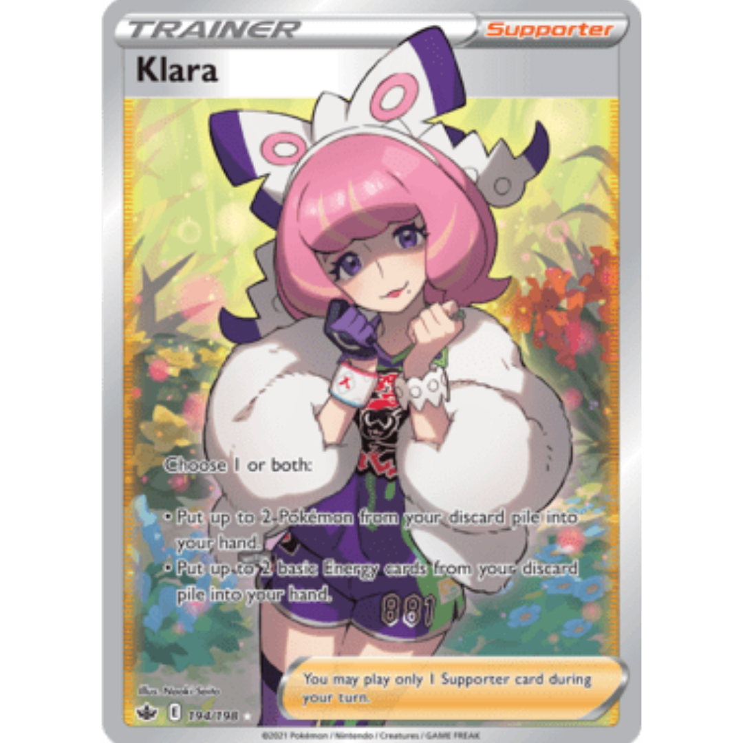 Klara (Full Art) 194 - Holofoil SWSH06 Chilling Reign - Ultra Rare