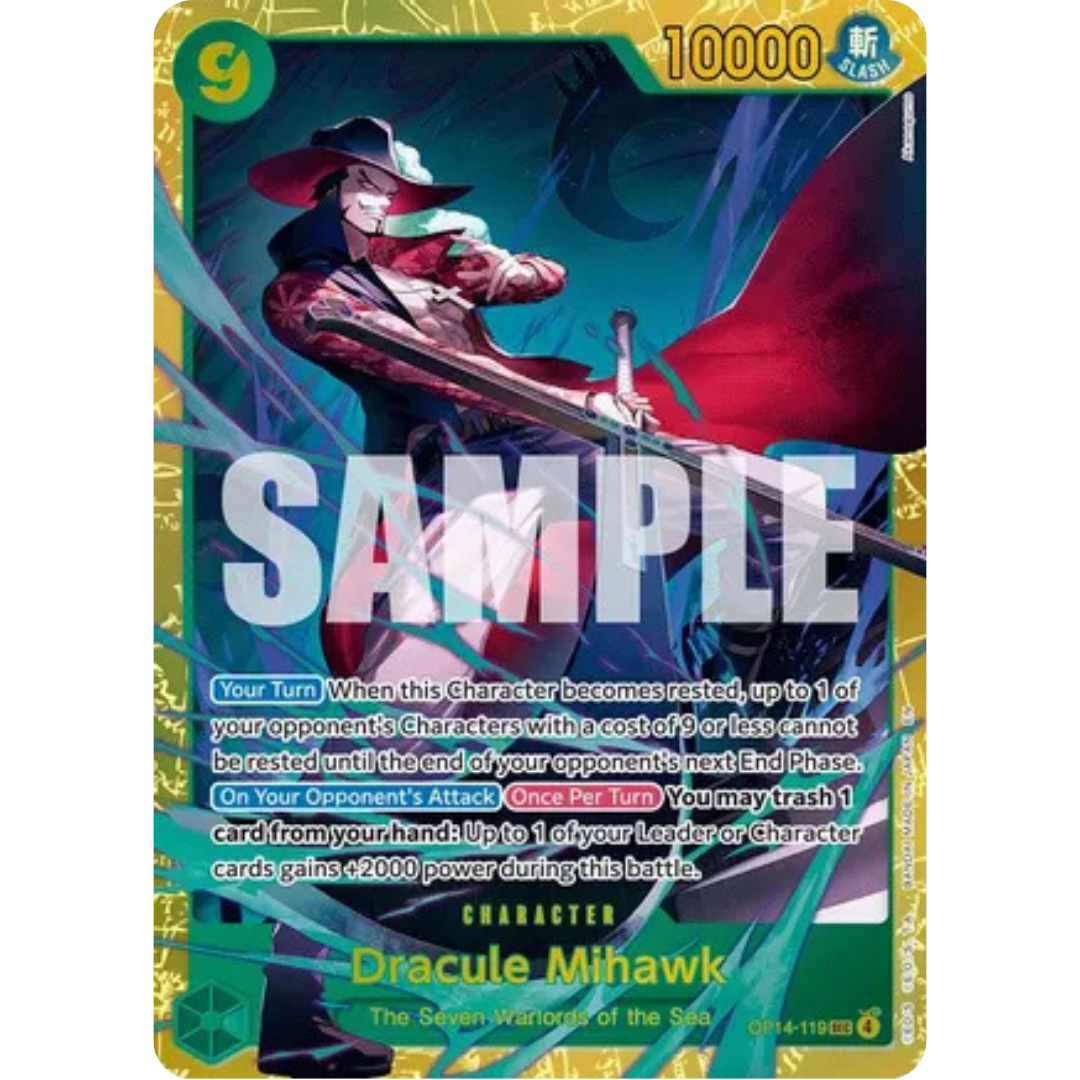 Dracule Mihawk - OP14-119 (OP14-119) - The Azure Sea's Seven Foil
