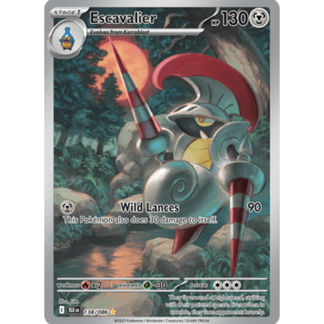 Escavalier 138/086 - Holofoil SV Black Bolt - Illustration Rare