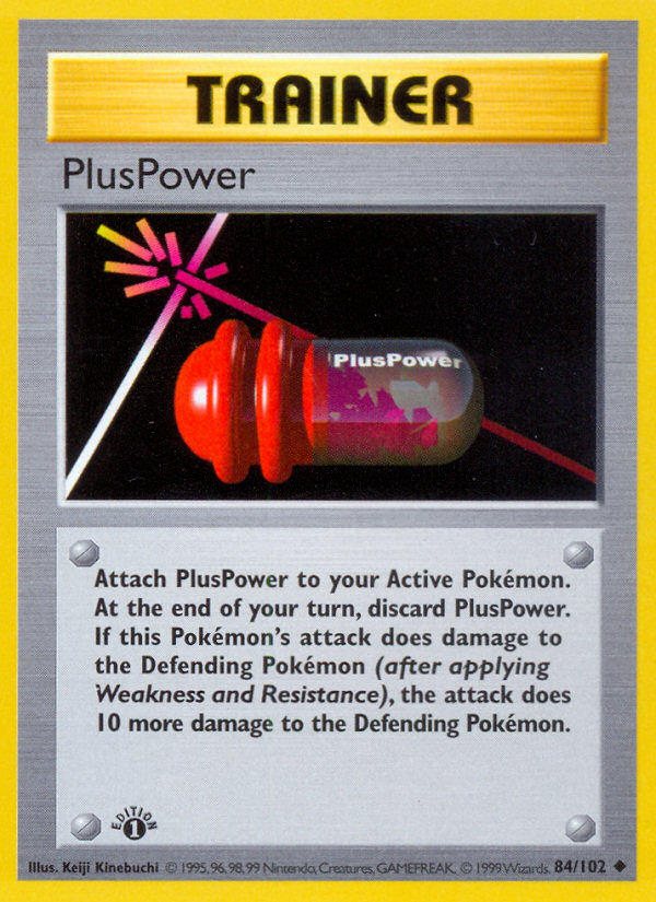 PlusPower 084/102 - 1st Edition Base Set Shadowless - Uncommon