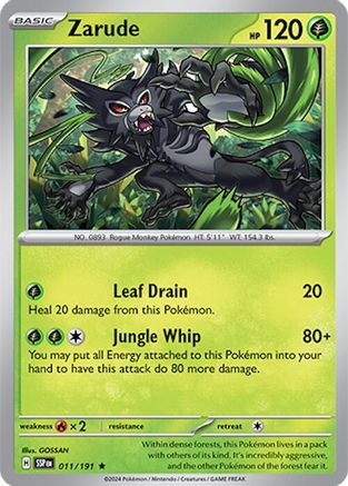 Zarude 011 - Reverse Holofoil SV08 Surging Sparks - Rare