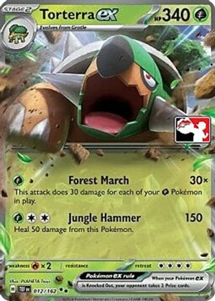 Torterra ex 012/162 - Holofoil Prize Pack Series Cards - Double Rare