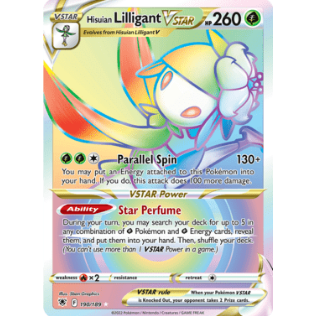 Hisuian Lilligant VSTAR (Secret) 190 - Holofoil SWSH10 Astral Radiance - Secret Rare