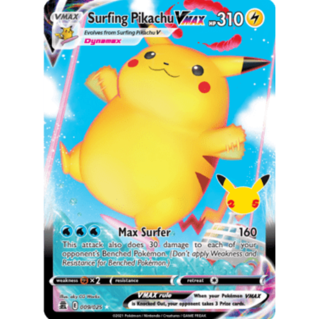 Surfing Pikachu VMAX 009 - Holofoil Celebrations - Ultra Rare