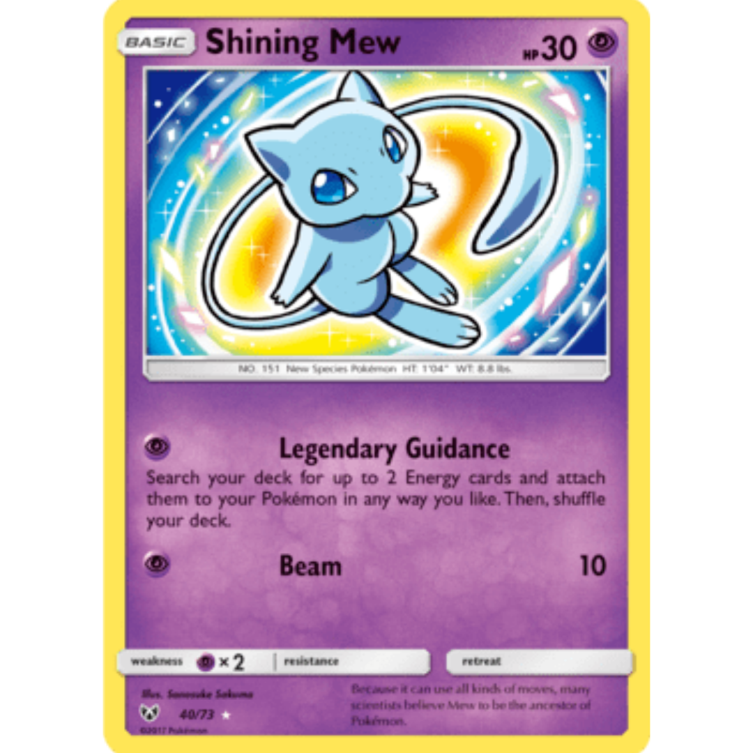Shining Mew 040 - Holofoil Shining Legends - Shiny Holo Rare