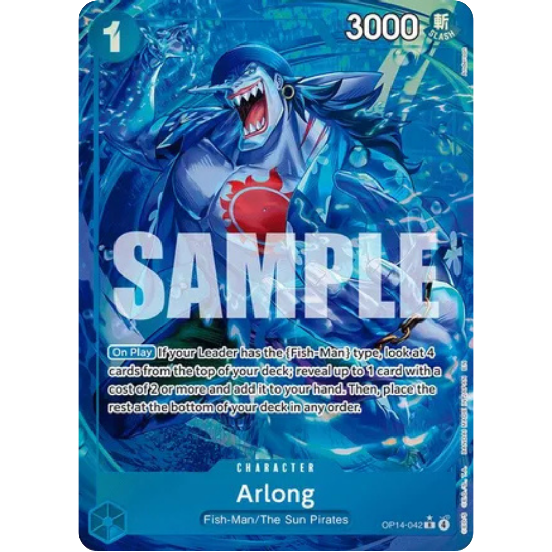 Arlong - (Alternate Art) (OP14-042) - The Azure Sea's Seven Foil