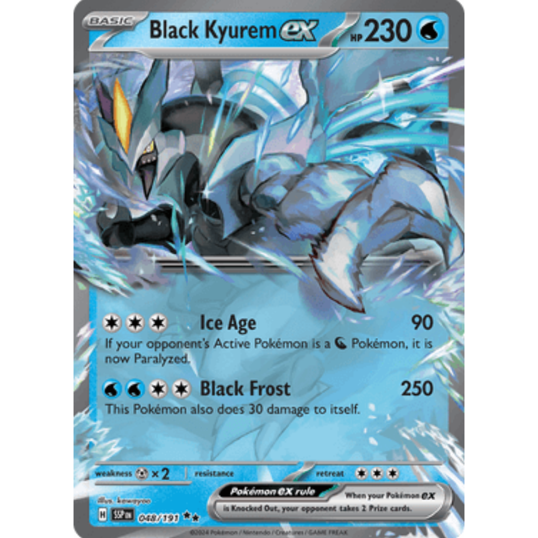 Black Kyurem ex 048/191 - Holofoil SV08 Surging Sparks - Double Rare