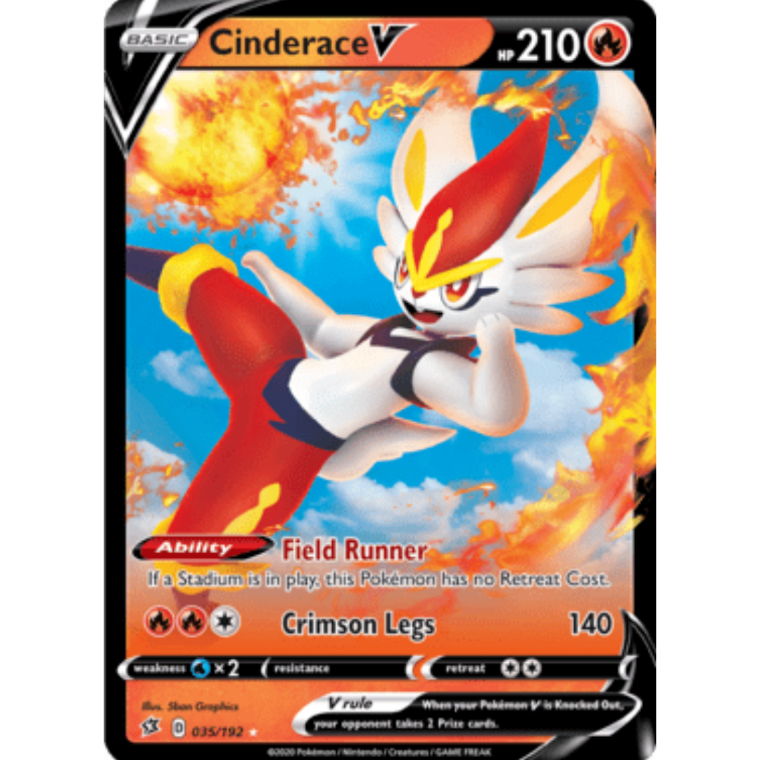 Cinderace V 035 - Holofoil SWSH02 Rebel Clash - Ultra Rare