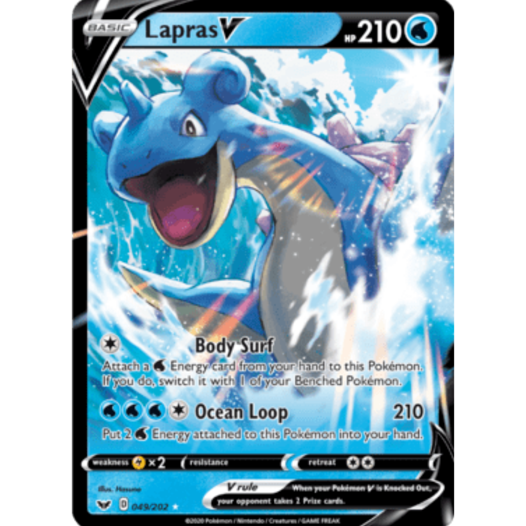 Lapras V 049 - Holofoil SWSH01 Sword & Shield Base Set - Ultra Rare