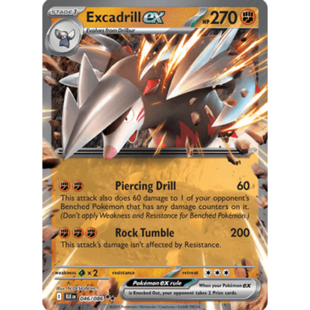 Excadrill ex 046/086 - Holofoil SV Black Bolt - Double Rare