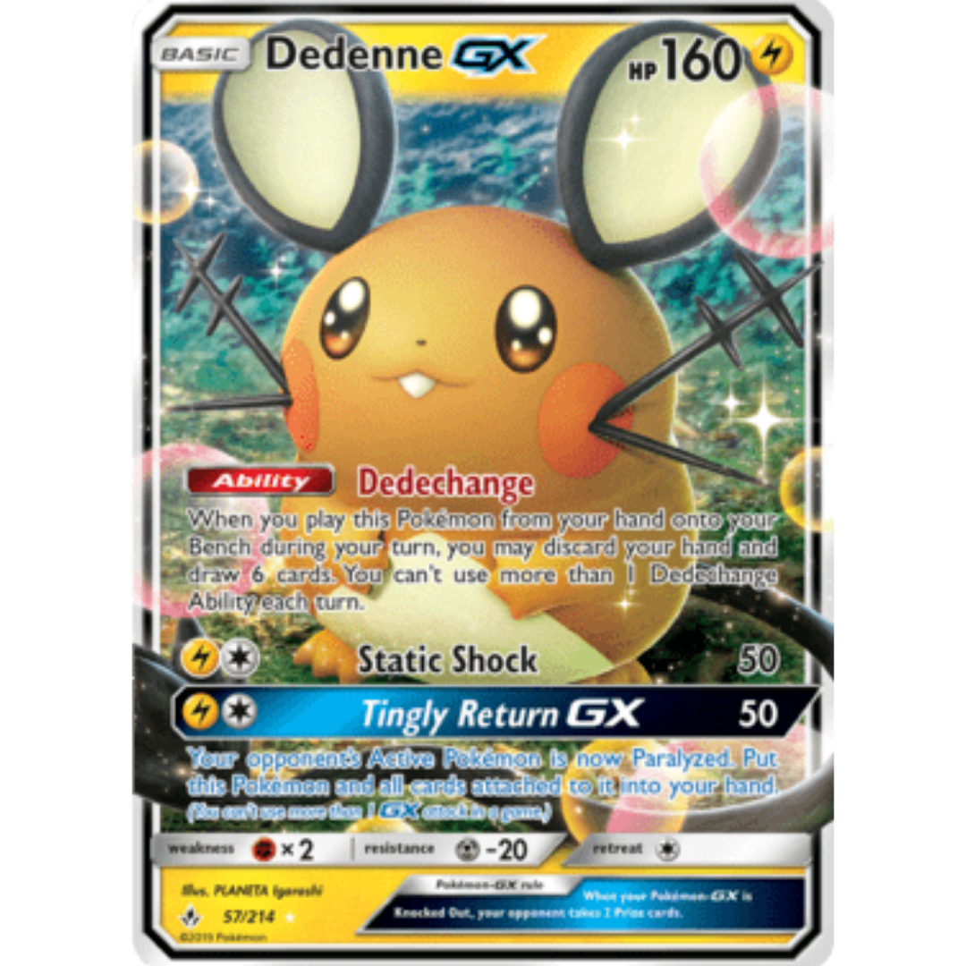 Dedenne GX 057 - Holofoil SM Unbroken Bonds - Ultra Rare