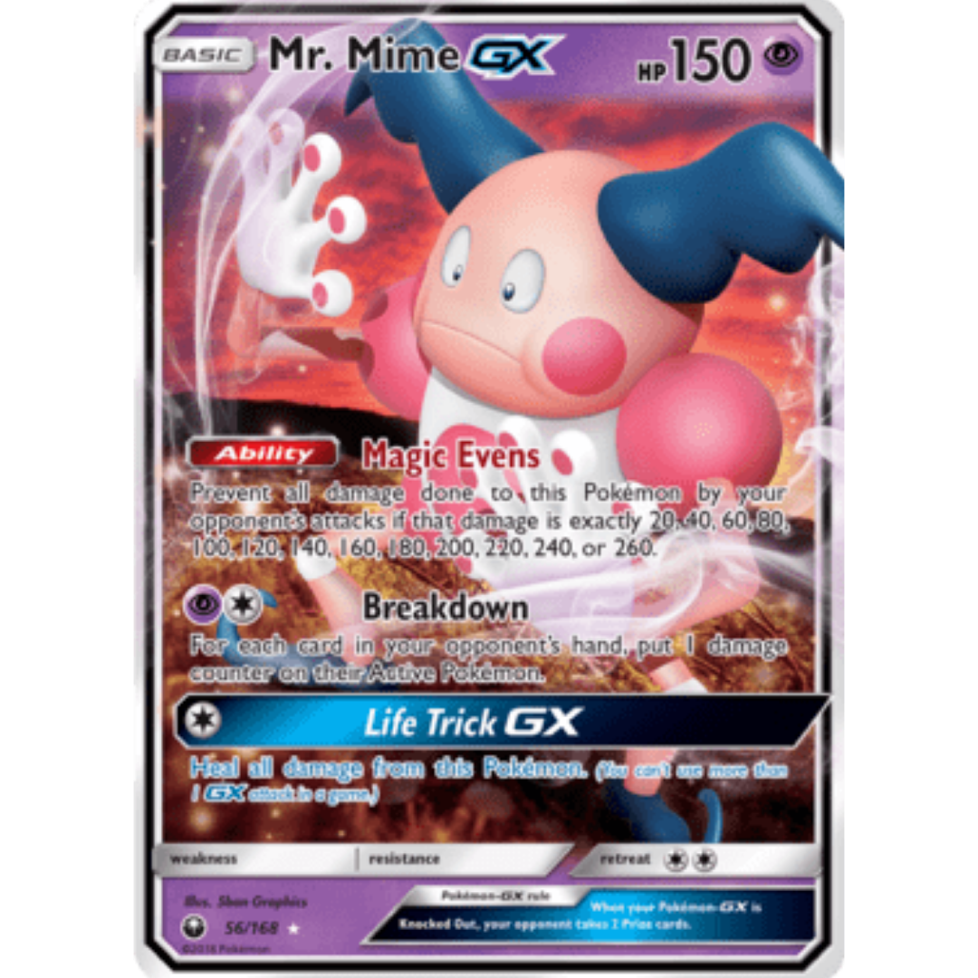 Mr. Mime GX 056/168 - Holofoil SM Celestial Storm - Ultra Rare