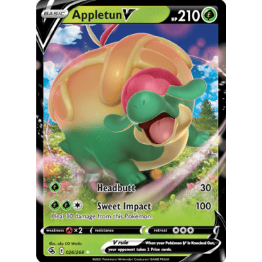 Appletun V 026 - Holofoil SWSH08 Fusion Strike - Ultra Rare