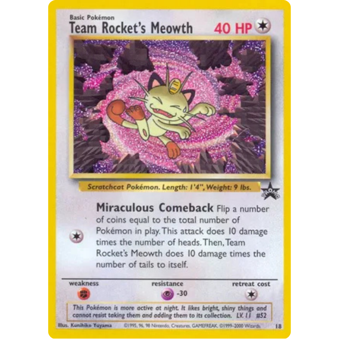 Team Rocket's Meowth 018/53 WoTC Promo - Promo