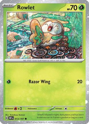 Rowlet 013/197 - Holofoil Miscellaneous Cards & Products - Common