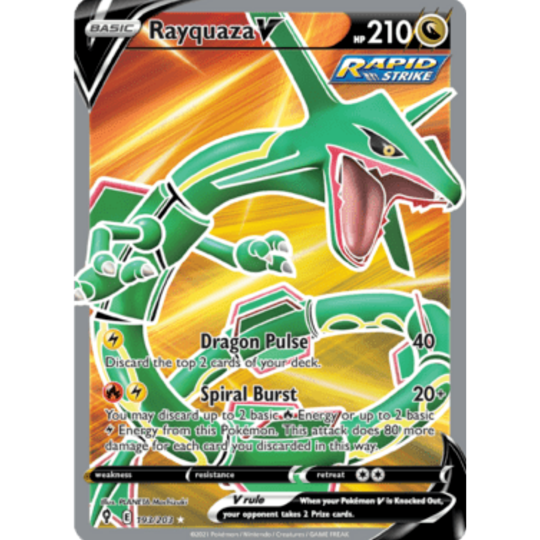 Rayquaza V (Full Art) 193 - Holofoil SWSH07 Evolving Skies - Ultra Rare