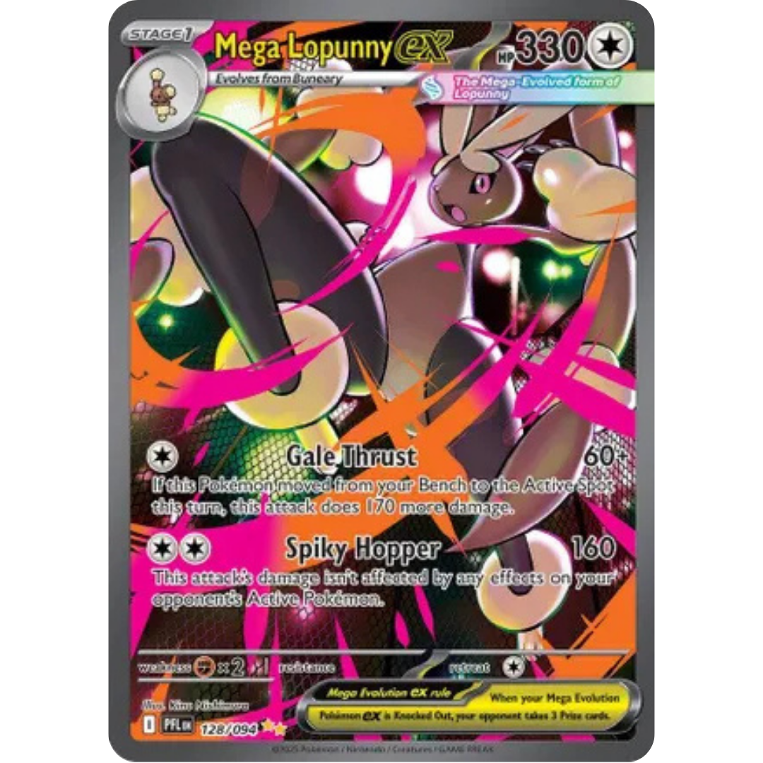 Mega Lopunny ex 128/094 - Holofoil ME02 Phantasmal Flames - Special Illustration Rare