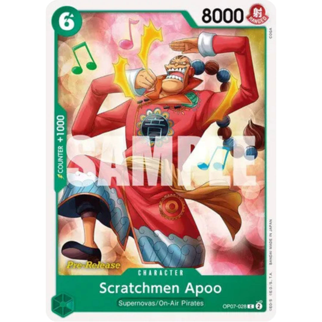 Scratchmen Apoo (OP07-028) - 500 Years in the Future Pre-Release Cards
