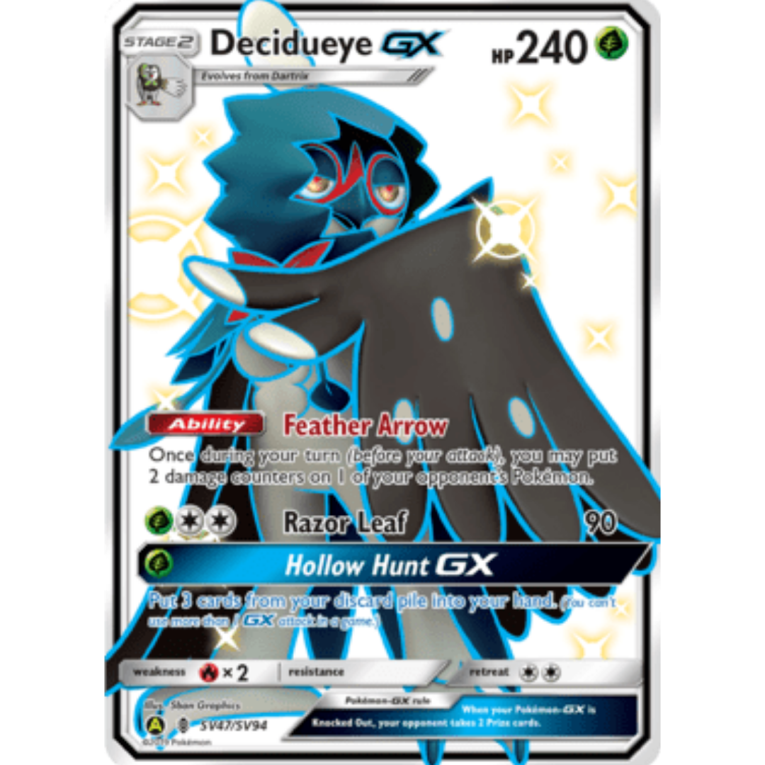 Decidueye GX SV47 - Holofoil Hidden Fates Shiny Vault - Shiny Holo Rare