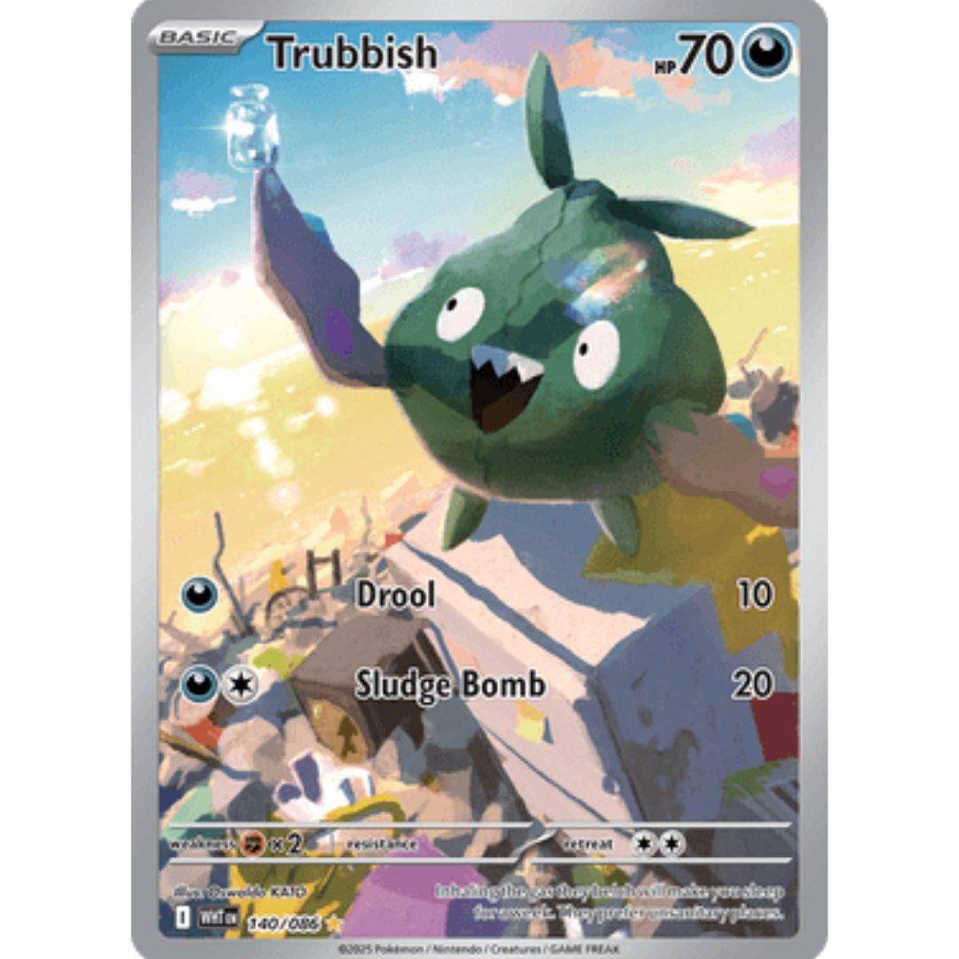 Trubbish 140/086 - Holofoil SV White Flare - Illustration Rare