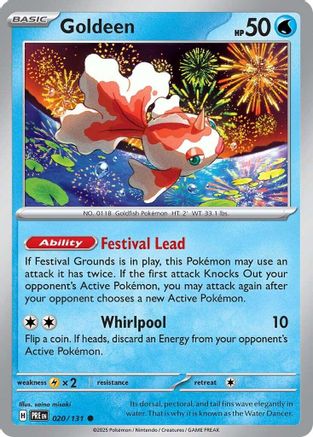Goldeen 020 - Reverse Holofoil SV Prismatic Evolutions - Common