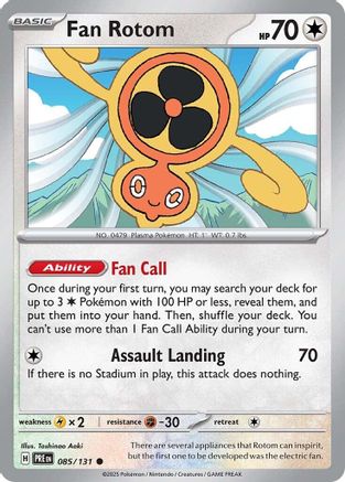 Fan Rotom 085 - Reverse Holofoil SV Prismatic Evolutions - Common