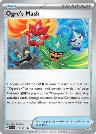 Ogre's Mask 118 - Reverse Holofoil SV Prismatic Evolutions - Uncommon