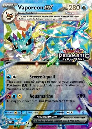 Vaporeon ex 023/131 - Holofoil Miscellaneous Cards & Products - Promo
