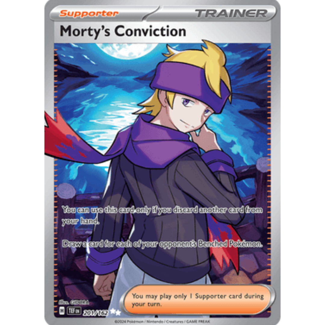Morty's Conviction 201/162 - Holofoil SV05 Temporal Forces - Ultra Rare