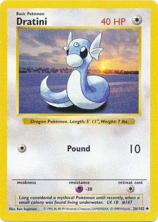 Dratini 026 - Unlimited Base Set Shadowless - Uncommon