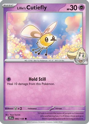 Lillie's Cutiefly 066 - Reverse Holofoil SV09 Journey Together - Common