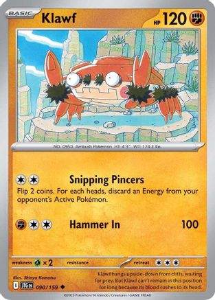 Klawf 090 - Reverse Holofoil SV09 Journey Together - Uncommon