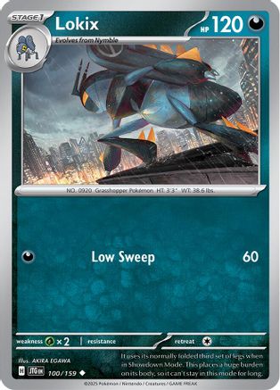 Lokix 100 - Reverse Holofoil SV09 Journey Together - Uncommon