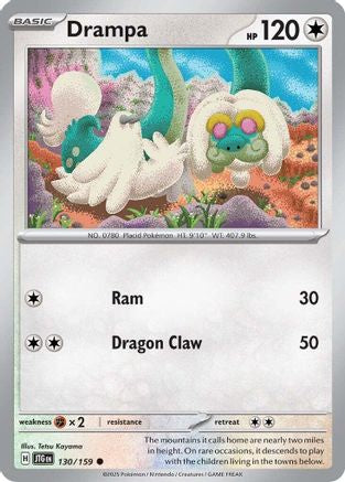 Drampa 130 - Reverse Holofoil SV09 Journey Together - Common