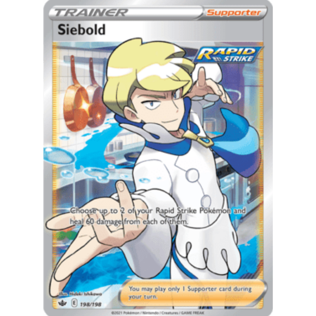 Siebold (Full Art) 198 - Holofoil SWSH06 Chilling Reign - Ultra Rare